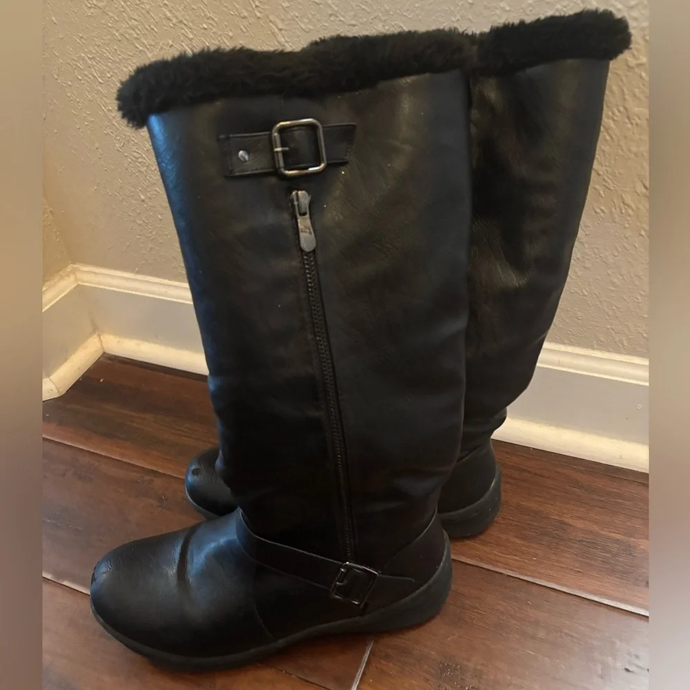 Dreampairs Women's Black Knee-High Boots size 8.5